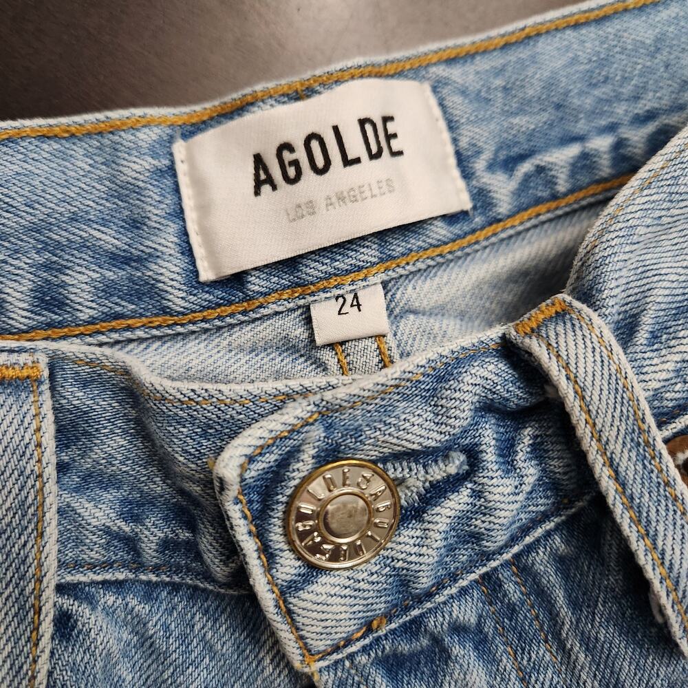 Agolde Riley Button Fly Jeans Size 24 - Picture 3 of 7